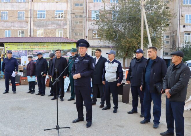 Qaraqalpaqstan Respublikası Nókis qalası “Eli abad” MPJ aymaǵındaǵı kóp qabatlı turaq jaylar aldında puqaralardıń záhárli gazden zıyanlanıwınıń aldın alıw, ayrıqsha jaǵdaylar hám órt qáwipsizligin támiyinlew maqsetinde juwapker xızmetler, keń jámiyetshilik wákiller, puqaralar, ǵalaba xabar quralları hám blogerler qatnasında kórgizbeli seminar tárizinde baspasóz konferenciyası ótkerildi.